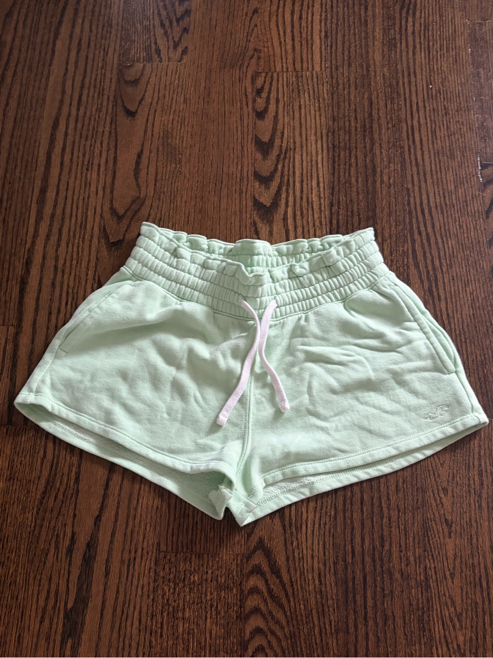 Hollister Light Mint Green Smocked Waist Shorts